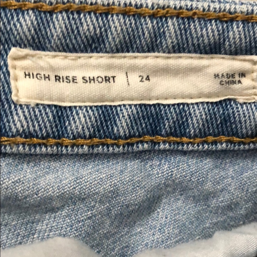 Pacsun High Rise Ripped Jean Shorts - Picture 3 of 3